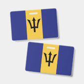 Barbados-Flagge Ausweis (Vorder- & Rückseite)