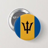Barbados-Flagge Button (Vorne & Hinten)