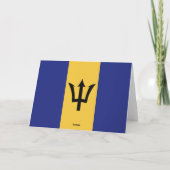 Barbados-Flagge Dankeskarte (Rückseite)