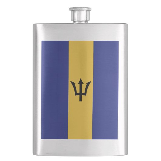 Barbados-Flagge Flachmann (Vorderseite)