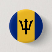 Barbados-Flagge, Flagge Button (Vorderseite)