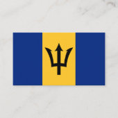 Barbados-Flagge, Flagge Visitenkarte (Vorderseite)
