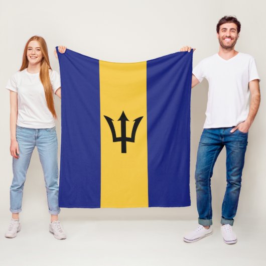 Barbados-Flagge Fleecedecke (Beispiel)