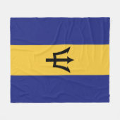 Barbados-Flagge Fleecedecke (Vorderseite (Horizontal))