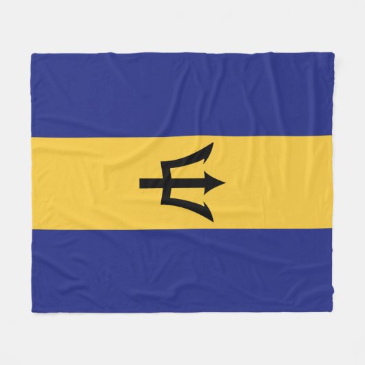 Barbados-Flagge Fleecedecke (Vorderseite (Horizontal))