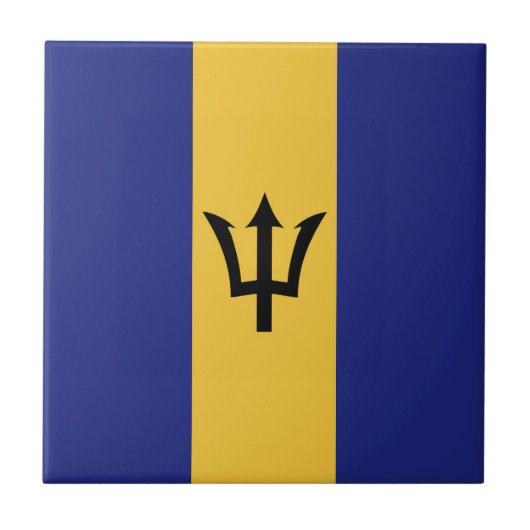 Barbados-Flagge Fliese (Vorderseite)