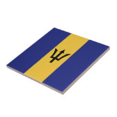 Barbados-Flagge Fliese (Seite)