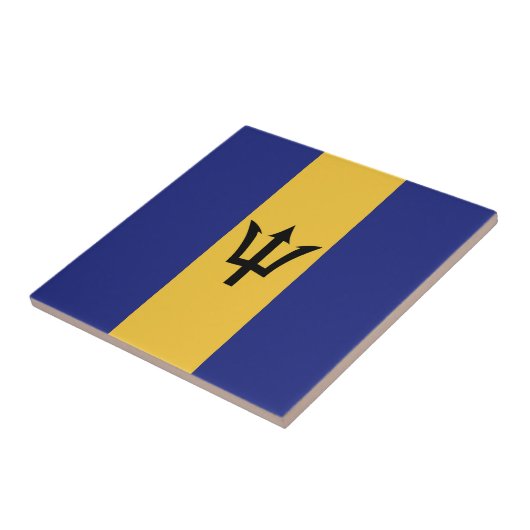 Barbados-Flagge Fliese (Seite)