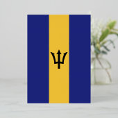 Barbados-Flagge Folieneinladung (Stehend vorne)