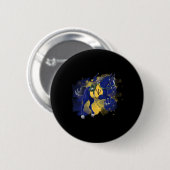 Barbados-Flagge für Pferde Button (Vorne & Hinten)