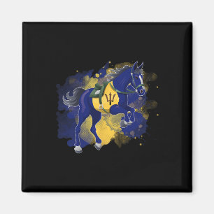 Barbados-Flagge für Pferde Magnet