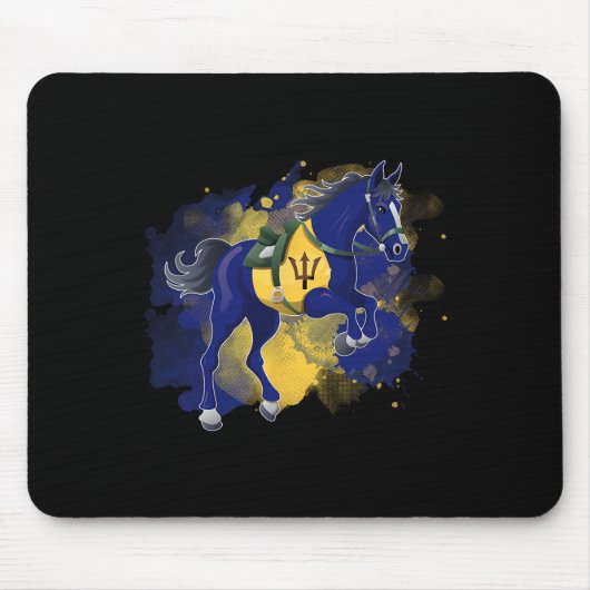 Barbados-Flagge für Pferde Mousepad (Vorne)