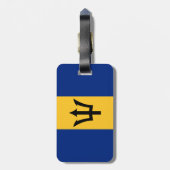 Barbados-Flagge Gepäckanhänger (Rückseite vertikal)