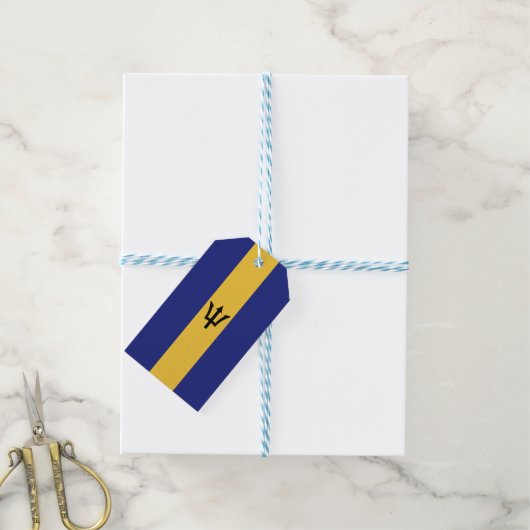 Barbados-Flagge Geschenkanhänger (Mit Garn)