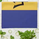 Barbados-Flagge Geschirrtuch (Gefaltet)