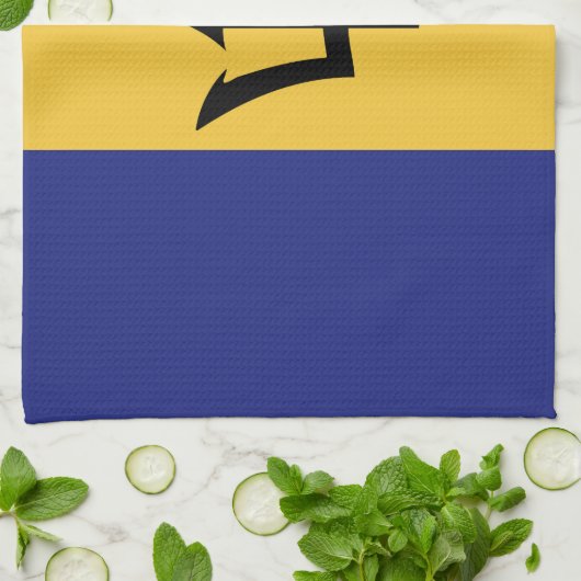 Barbados-Flagge Geschirrtuch (Gefaltet)