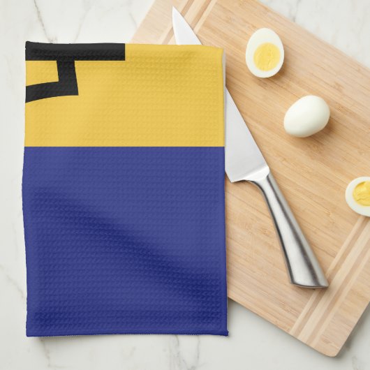 Barbados-Flagge Geschirrtuch (Viertel Falte)