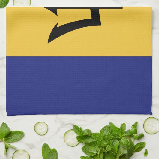 Barbados-Flagge Geschirrtuch (Gefaltet)