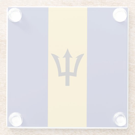 Barbados-Flagge Glasuntersetzer (Rückseite)