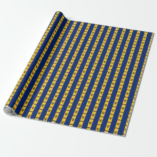 Barbados-Flagge-Honigwaben-Geschenkpapier Geschenkpapier