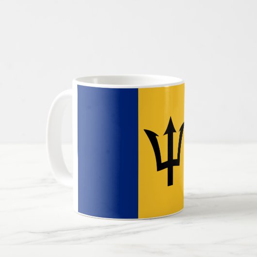 Barbados-Flagge Kaffeetasse (Vorderseite Links)