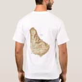 Barbados-Flagge + Karte + Text-T - Shirt (Rückseite)