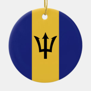 Barbados-Flagge Keramik Ornament