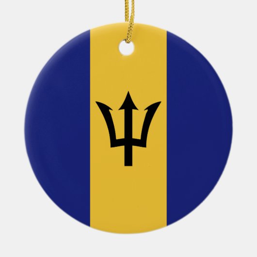Barbados-Flagge Keramik Ornament (Vorne)