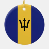 Barbados-Flagge Keramik Ornament (Hinten)