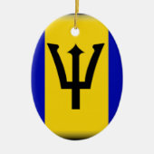 Barbados-Flagge Keramik Ornament (Vorne)