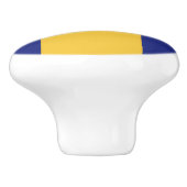 Barbados-Flagge Keramikknauf (Seitenansicht)