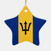 Barbados-Flagge Keramikornament (Hinten)