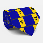 Barbados-Flagge Krawatte (Gerollt)
