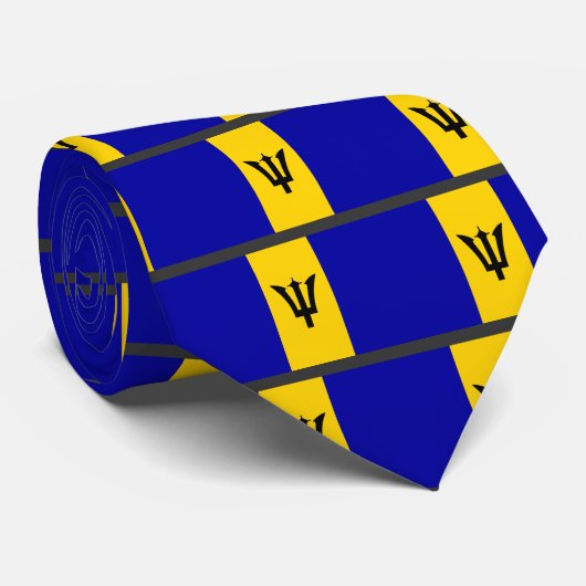 Barbados-Flagge Krawatte (Gerollt)