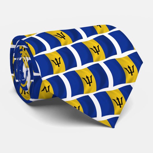 Barbados Flagge Krawatte (Gerollt)