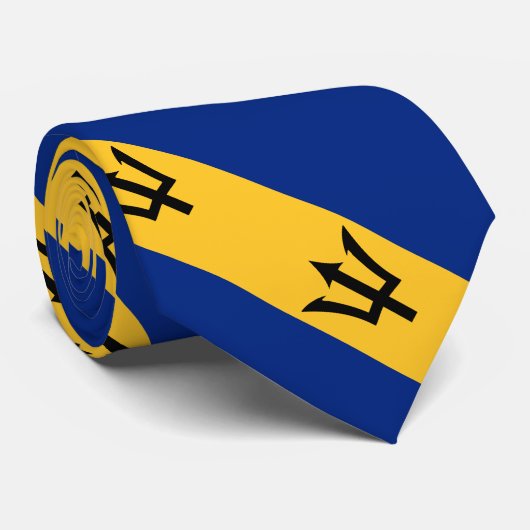 Barbados-Flagge Krawatte (Gerollt)