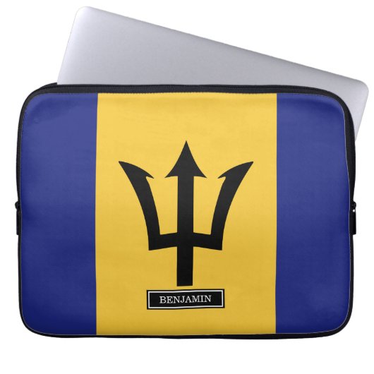 Barbados-Flagge Laptopschutzhülle (Vorderseite)