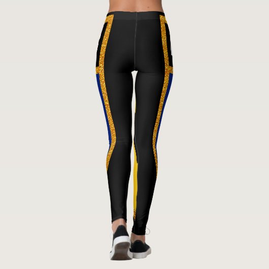 Barbados-Flagge Leggings (Rückseite)