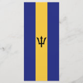 Barbados-Flagge Menükarte (Rückseite)