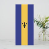 Barbados-Flagge Menükarte (Stehend Vorderseite)
