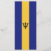 Barbados-Flagge Menükarte (Vorderseite)