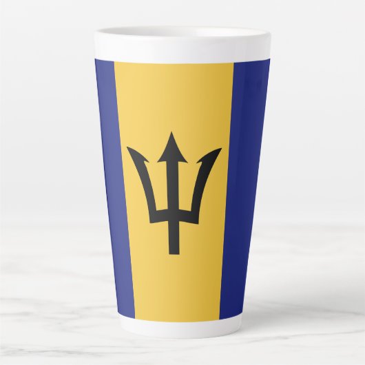 Barbados-Flagge Milchtasse (Vorderseite)