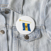 Barbados-Flagge mit Bugle Patriotic Caribbean Button