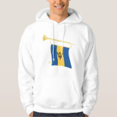Barbados-Flagge mit Bugle Patriotic Caribbean Hoodie (Vorderseite)