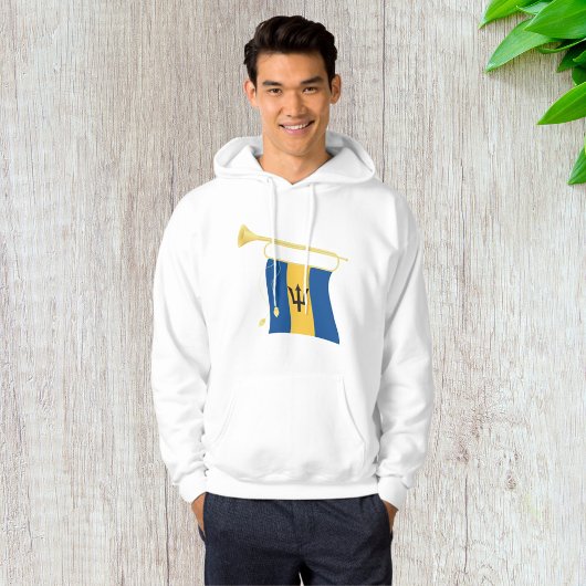 Barbados-Flagge mit Bugle Patriotic Caribbean Hoodie