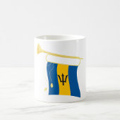 Barbados-Flagge mit Bugle Patriotic Caribbean Kaffeetasse