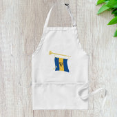 Barbados-Flagge mit Bugle Patriotic Caribbean Schürze