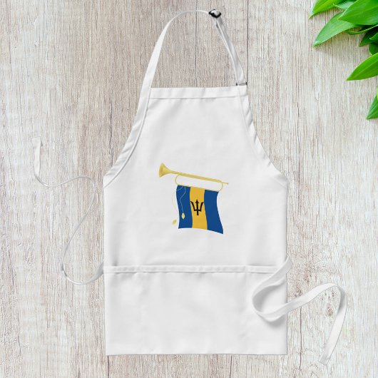 Barbados-Flagge mit Bugle Patriotic Caribbean Schürze