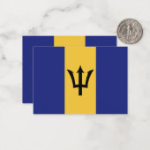 Barbados-Flagge Mitteilungskarte (Vorderseite/Rückseite Beispiel)