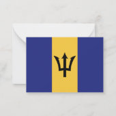 Barbados-Flagge Mitteilungskarte (Rückseite)